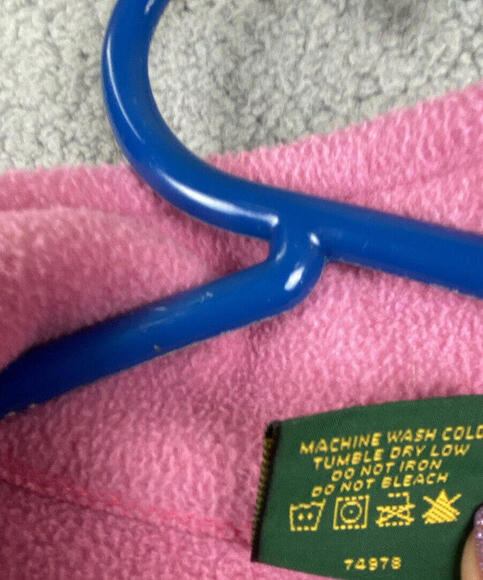 Cabelas Sweatshirt Womens Medium Pink Fleece 1/4 Zip Jacket - Picture 8 of 11